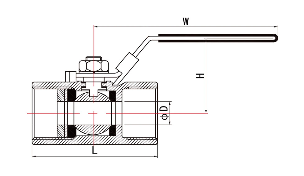 1PC Carbon Steel Ball Valve with Locking Device